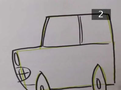 draw cartoon cars step 6