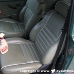 Cleaning leather car seats