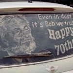 Mini Cooper Windshield Art