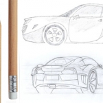 Muscle car drawings