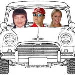 Paris Hilton and Michael Schumacher ride my Mini Cooper