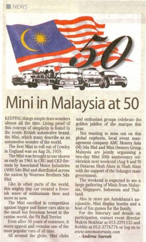 Mini 50th Anniversary in Malaysia