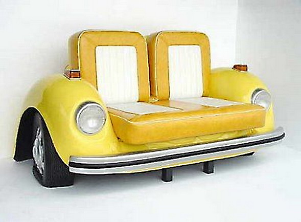 Furniture from used car parts