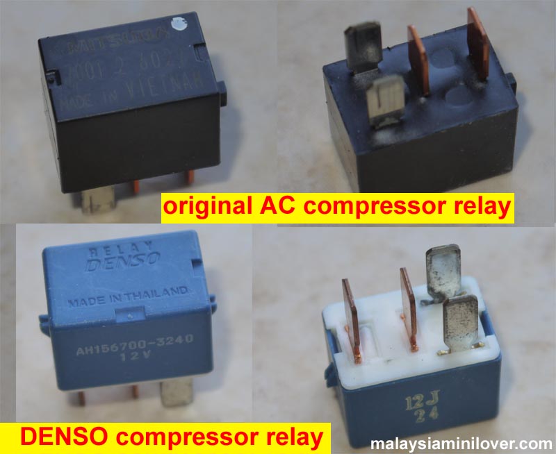 Honda Civic compressor relay original and denso